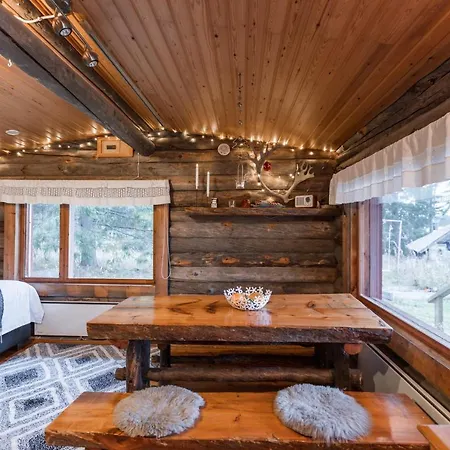 شقة Lapland Northern Lights Cabin - Wooden Sauna *
