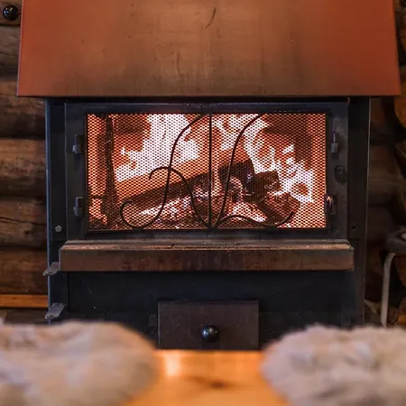 Lapland Northern Lights Cabin - Wooden Sauna شقة *