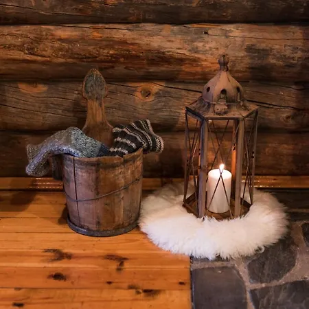 公寓 Lapland Northern Lights Cabin - Wooden Sauna